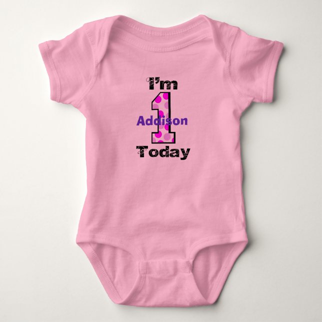 Add Your Child's Name 1st Birthday Girl Shirt (Front)