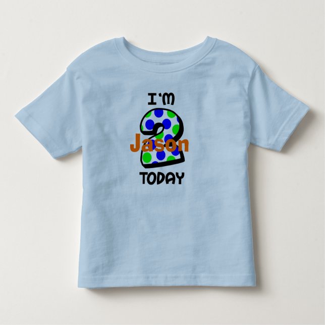 Add Your Child's name 2nd Birthday Shirt (Front)