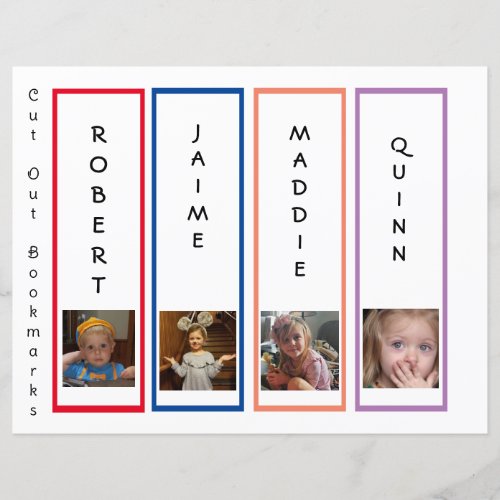 Add your Childs Name and Photo Bookmarks