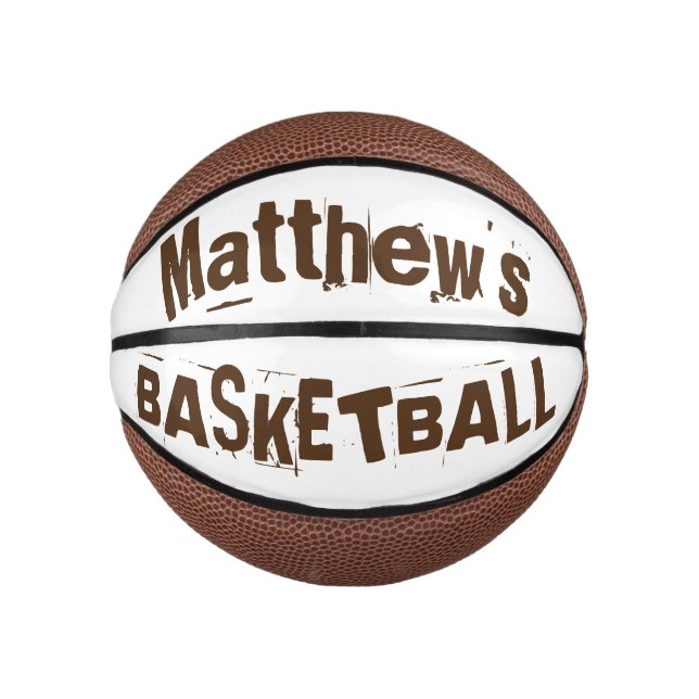 Add Your Childs Name - Custom Mini Basketball (Front)
