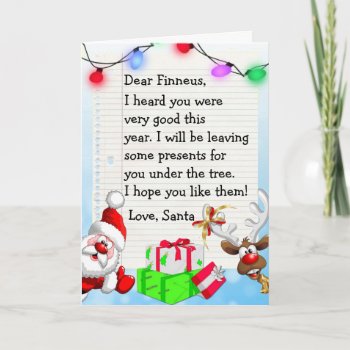 Add Your Child's Name To This "dear Santa" Card by FeelingLikeChristmas at Zazzle
