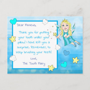 Add your Child's Name to this Tooth fairy Card