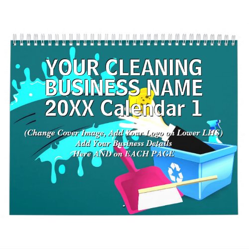 Add Your Cleaning Business Name Details 20xx  Cale Calendar