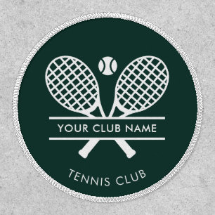 Add Your Club Name Tennis Icons Green Any Color Patch