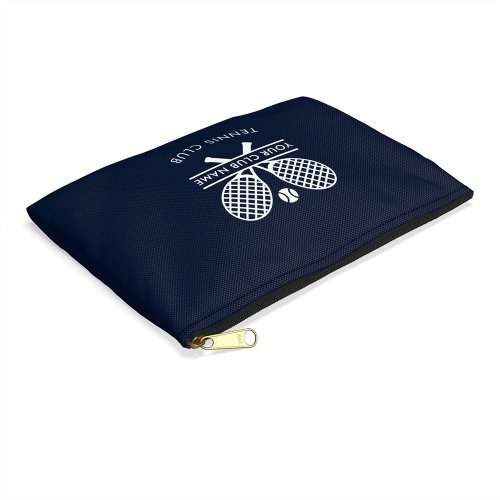 Add Your Club Name Tennis Icons Navy Blue Accessory Pouch