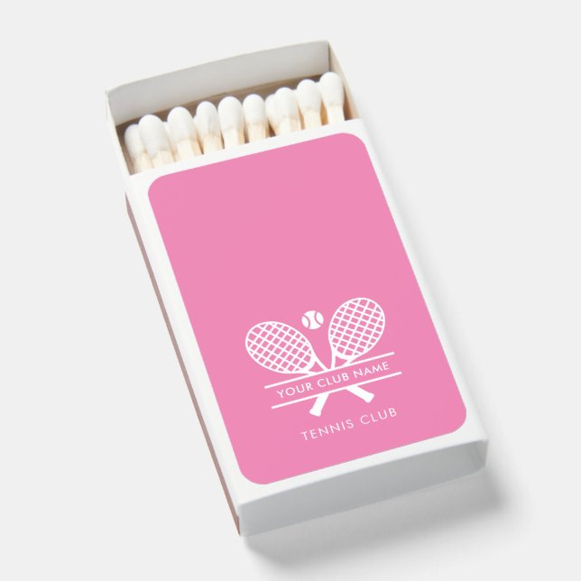 Add Your Club Name Tennis Logo Promotional Matchboxes (Front Open)