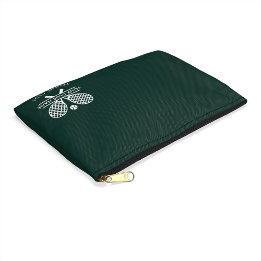 Add Your Club Name Tennis Rackets Motif Custom Accessory Pouch