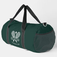 Add Your Club Name Tennis Rackets Motif Green