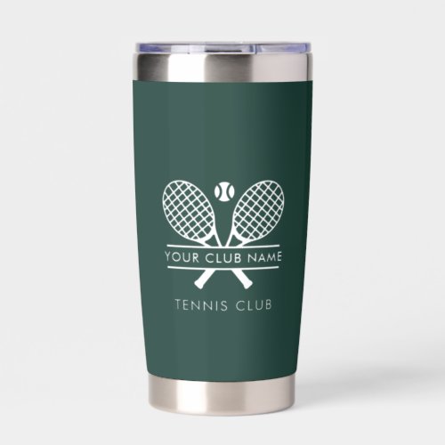 Add Your Club Name Tennis Sports Green Any Color Insulated Tumbler