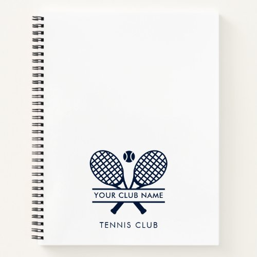 Add Your Club Name Tennis Team Any Color Notebook