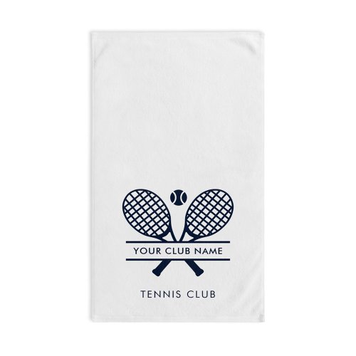 Add Your Club Name Tennis Team Any Color White Hand Towel