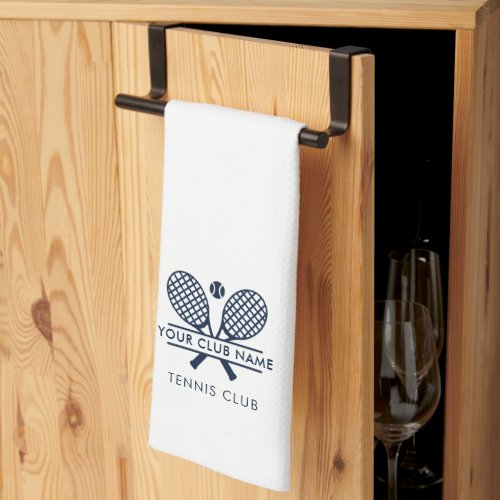 Add Your Club Name Tennis Team Any Color White Kitchen Towel