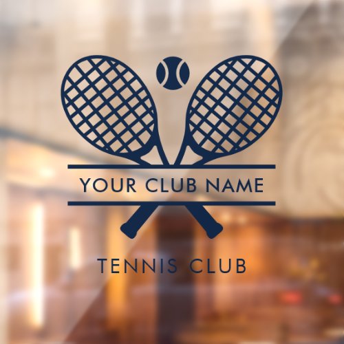 Add Your Club Name Tennis Team Any Color Window Cling