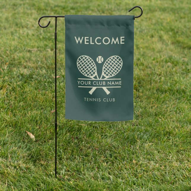 Add Your Club Name Tennis Team Association Office Garden Flag (In SItu)