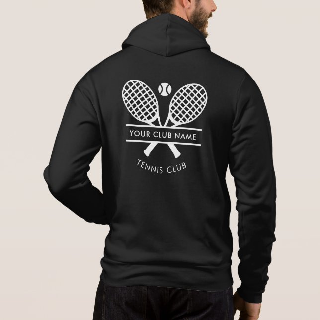 Add Your Club Name Tennis Team Captain Custom Hoodie (Back)
