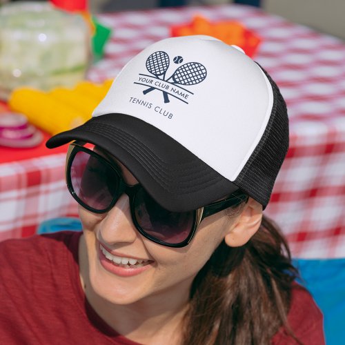 Add Your Club Name Tennis Team Coach Custom Trucker Hat