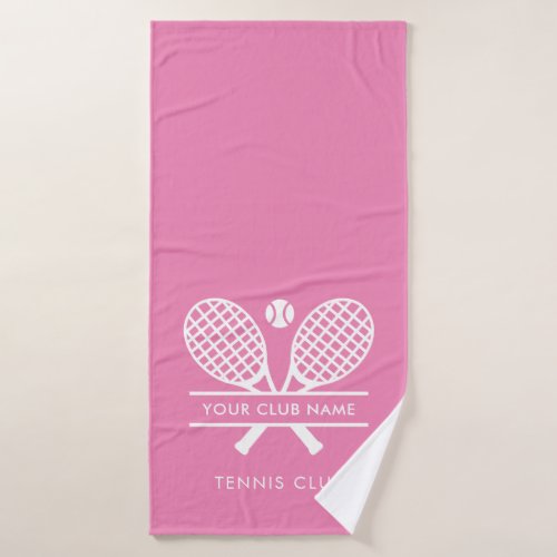 Add Your Club Name Tennis Team Color Swag Bath Towel