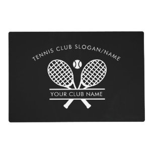 Add Your Club Name Tennis Team DIY Any Color Placemat