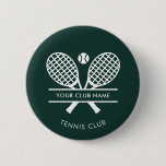 Add Your Club Name Tennis Team Green Custom Button