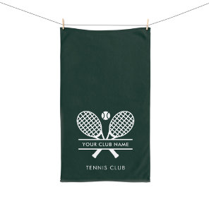 Add Your Club Name Tennis Team Green Hand Towel