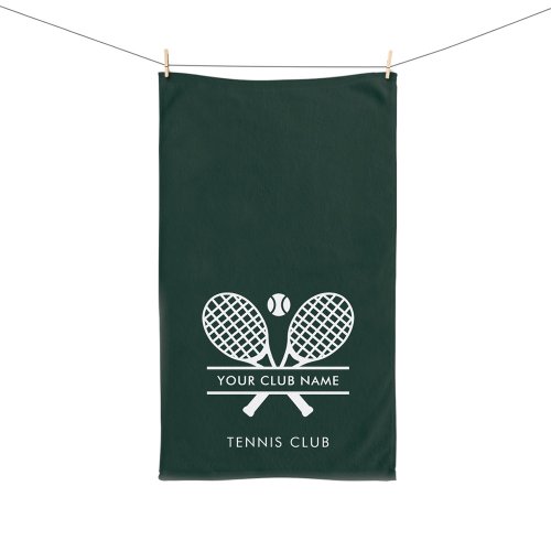 Add Your Club Name Tennis Team Green Hand Towel