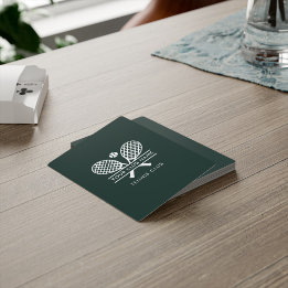 Add Your Club Name Tennis Team Locker Room Green Poker Cards