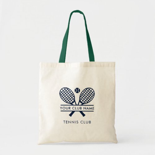 Add Your Club Name Tennis Team Logo Custom Tote Bag