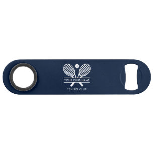 Add Your Club Name Tennis Team Navy Blue Bar Key