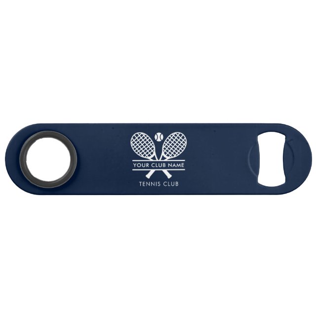 Add Your Club Name Tennis Team Navy Blue Bar Key (Front (Horizontal))