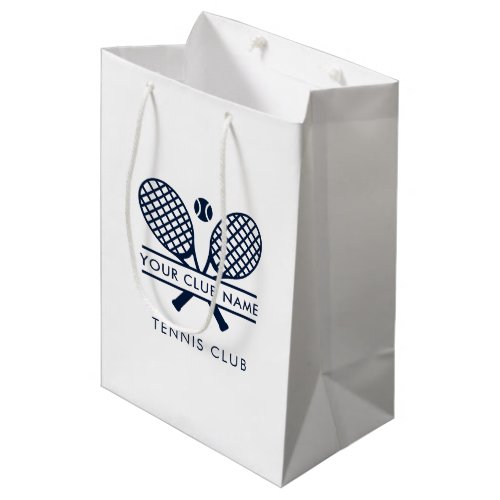Add Your Club Name Tennis Team Navy Blue Medium Gift Bag