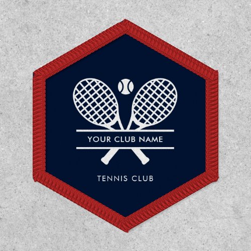 Add Your Club Name Tennis Team Navy Blue Patch
