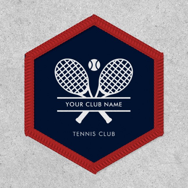 Add Your Club Name Tennis Team Navy Blue Patch (Front)