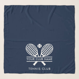 Add Your Club Name Tennis Team Navy Blue Scarf