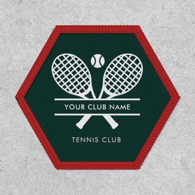 Add Your Club Name Tennis Team Navy Green Patch (Front)