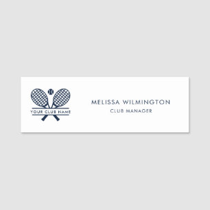 Add Your Club Name Tennis Team Office Manager Tag