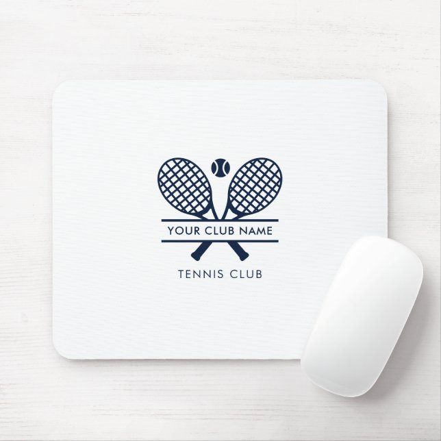 Add Your Club Name Tennis Team Office Mouse Pad (With Mouse)