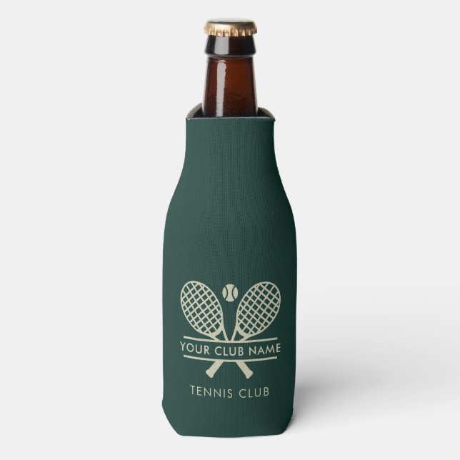 Add Your Club Name Tennis Team Swag Custom Bottle Cooler (Bottle Front)