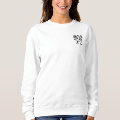 Add Your Club Name Tennis Team Swag Custom Sweatshirt