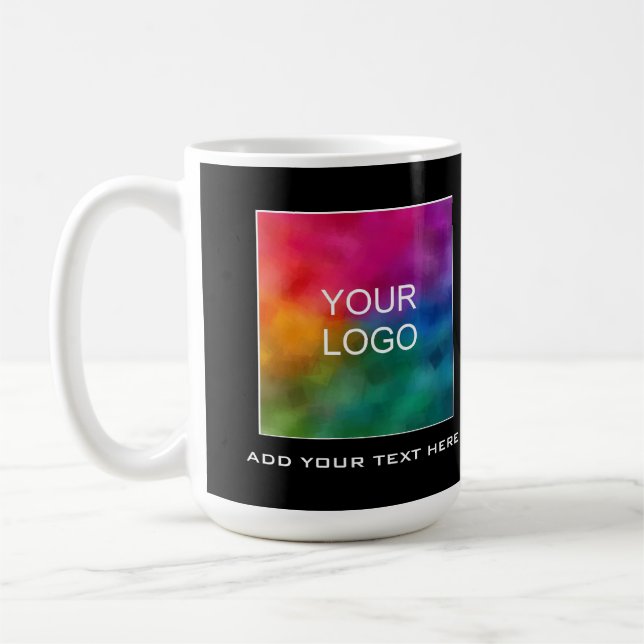 Add Your Company Business Logo Name Text Custom Coffee Mug (Left)