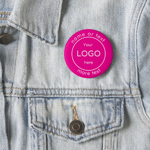 Add your company business shop logo pink button