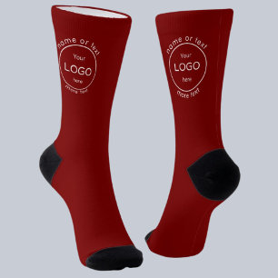 Add your company business shop logo promo red socks