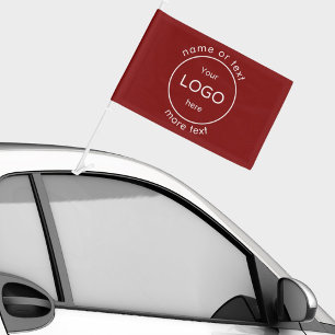 Add your company business shop logo red car flag