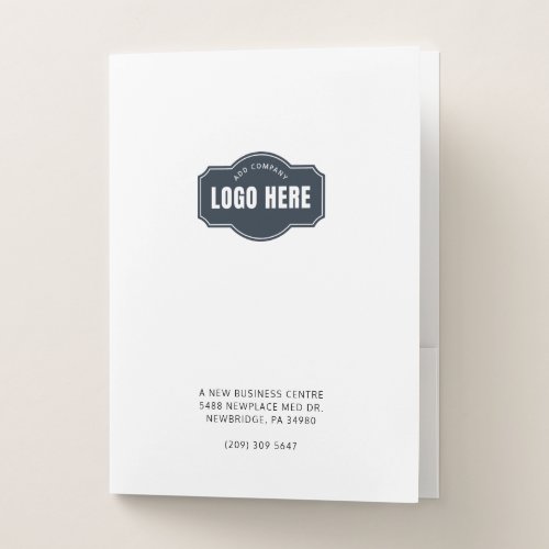 Add Your Company Logo and Business Card Slot Pocket Folder