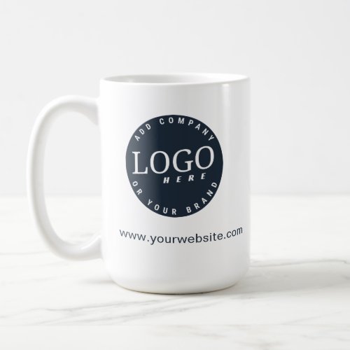 Add Your Company Logo and Business Website Address Coffee Mug