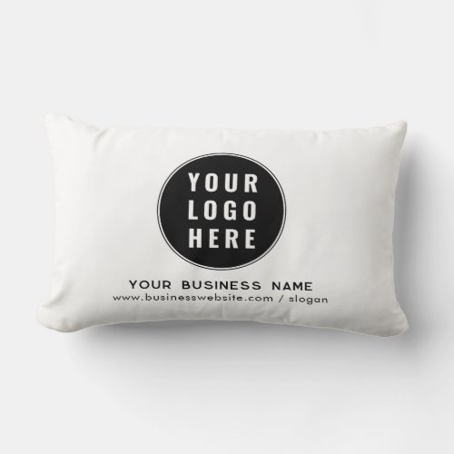 Add Your Company Logo and Business Website Custom Lumbar Pillow