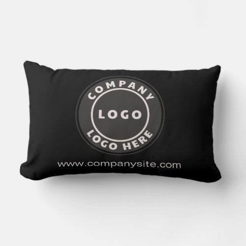 Add Your Company Logo and Business Website Lumbar Pillow