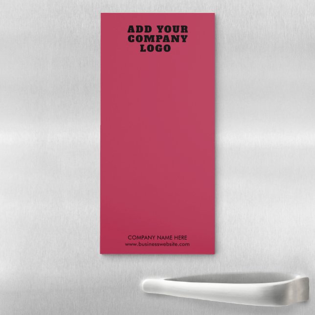Add Your Company Logo and Business Website Magnetic Notepad (In Situ)
