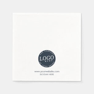 Add Your Company Logo and Business Website Slogan Napkins