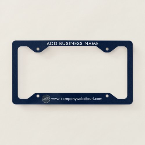 Add Your Company Logo and Business Website Staff License Plate Frame