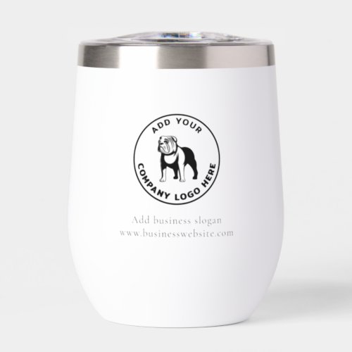 Add Your Company Logo and Corporate Website Custom Thermal Wine Tumbler